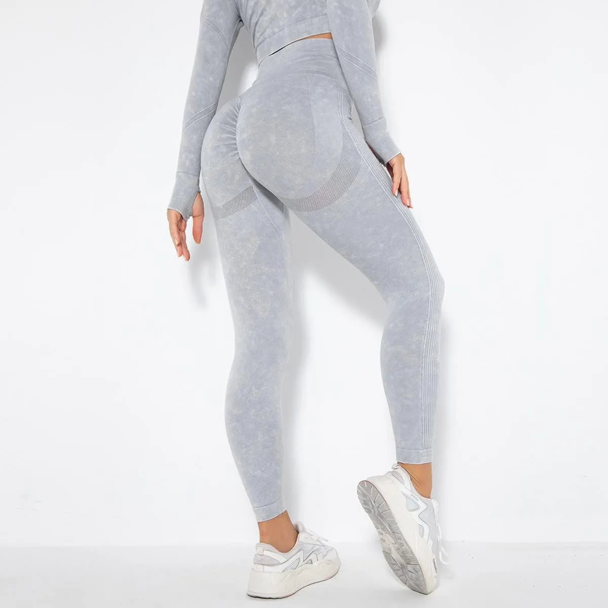 Akklian Gym Yoga Pants Compression Leggings for Women High Waist Butt Lifting Leggings Comfy Stretchy Striped Sports Leggings