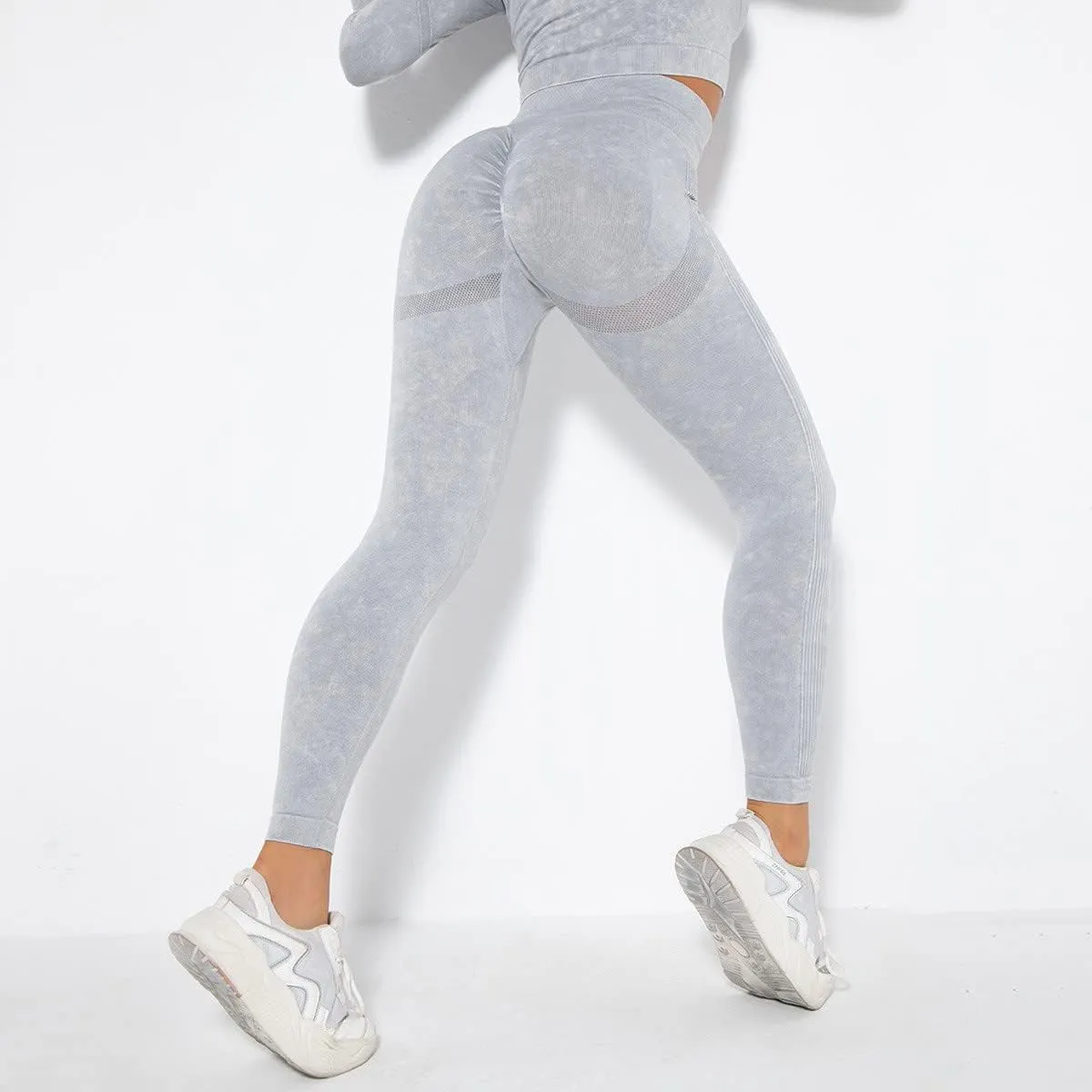 Akklian Gym Yoga Pants Compression Leggings for Women High Waist Butt Lifting Leggings Comfy Stretchy Striped Sports Leggings