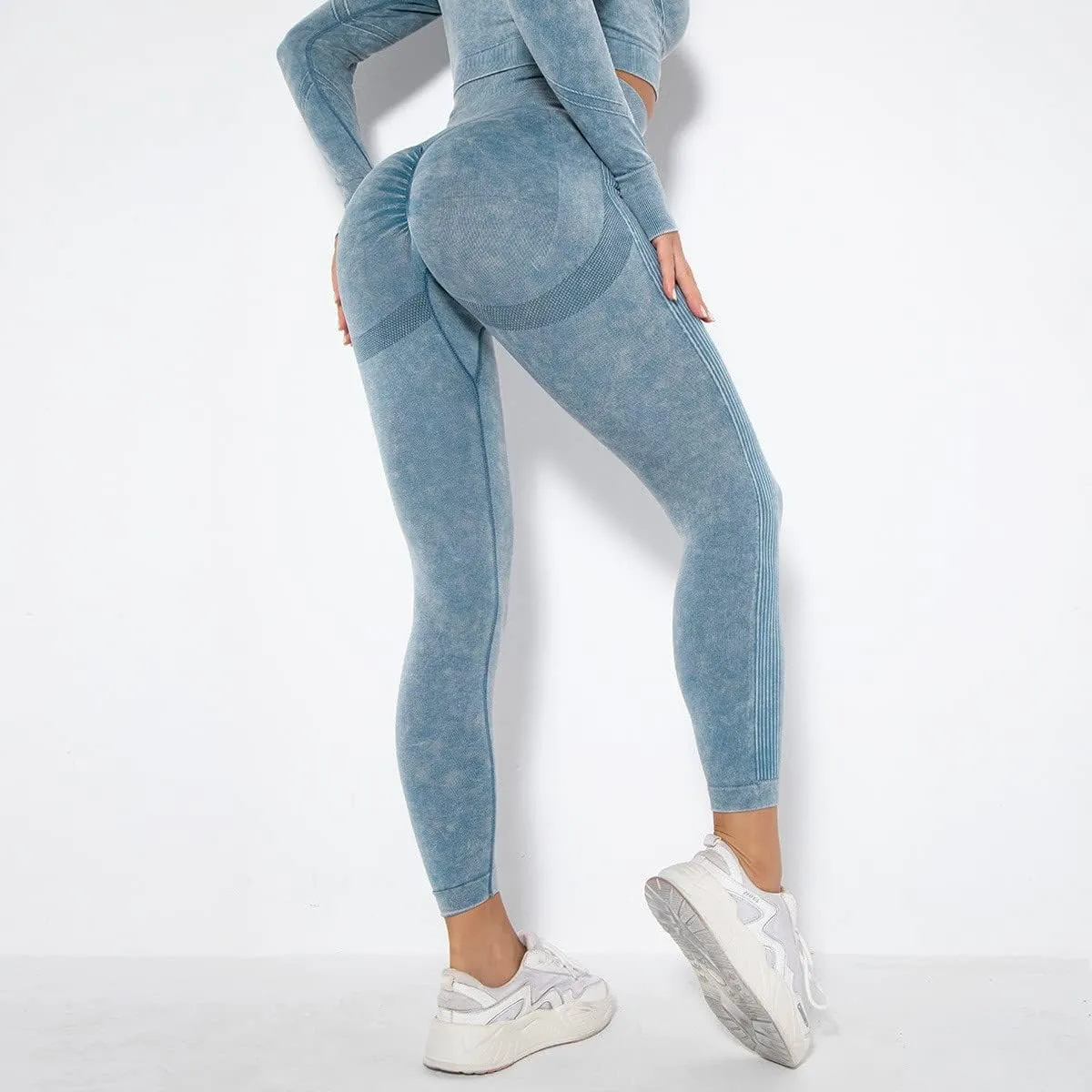 Akklian Gym Yoga Pants Compression Leggings for Women High Waist Butt Lifting Leggings Comfy Stretchy Striped Sports Leggings