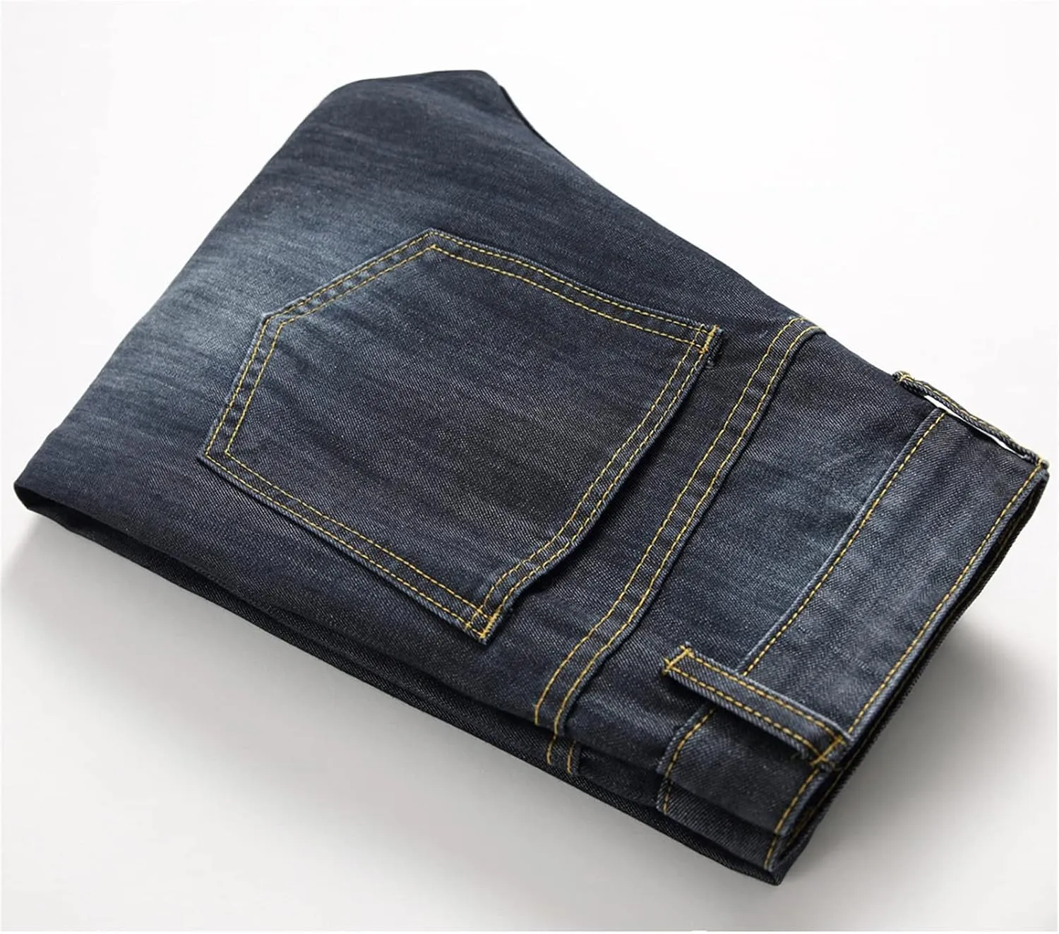 Andongnywell Mens Straight Leg Regular Fit Classic Basic Denim Jeans Classic Biker Jeans Ripped Casual Pants