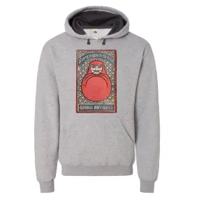 Athletic Heather Gray Hoodie "Daruma" Matchbox Cover T-Shirt