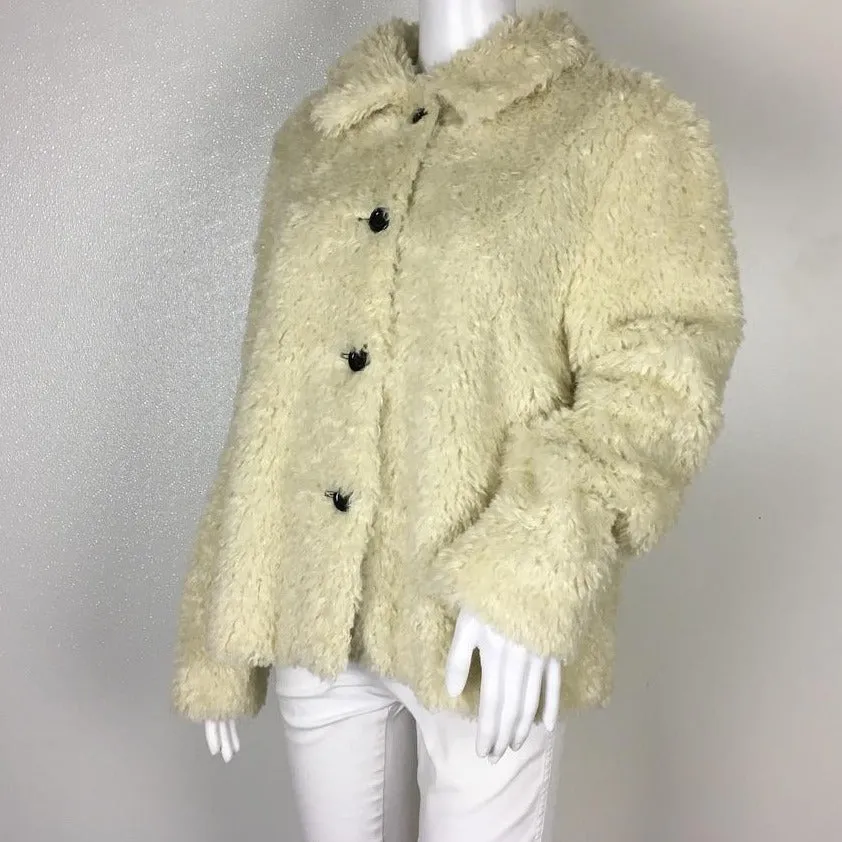 Betsey Johnson Womam Faux Fur Elegant Jacket Coat
