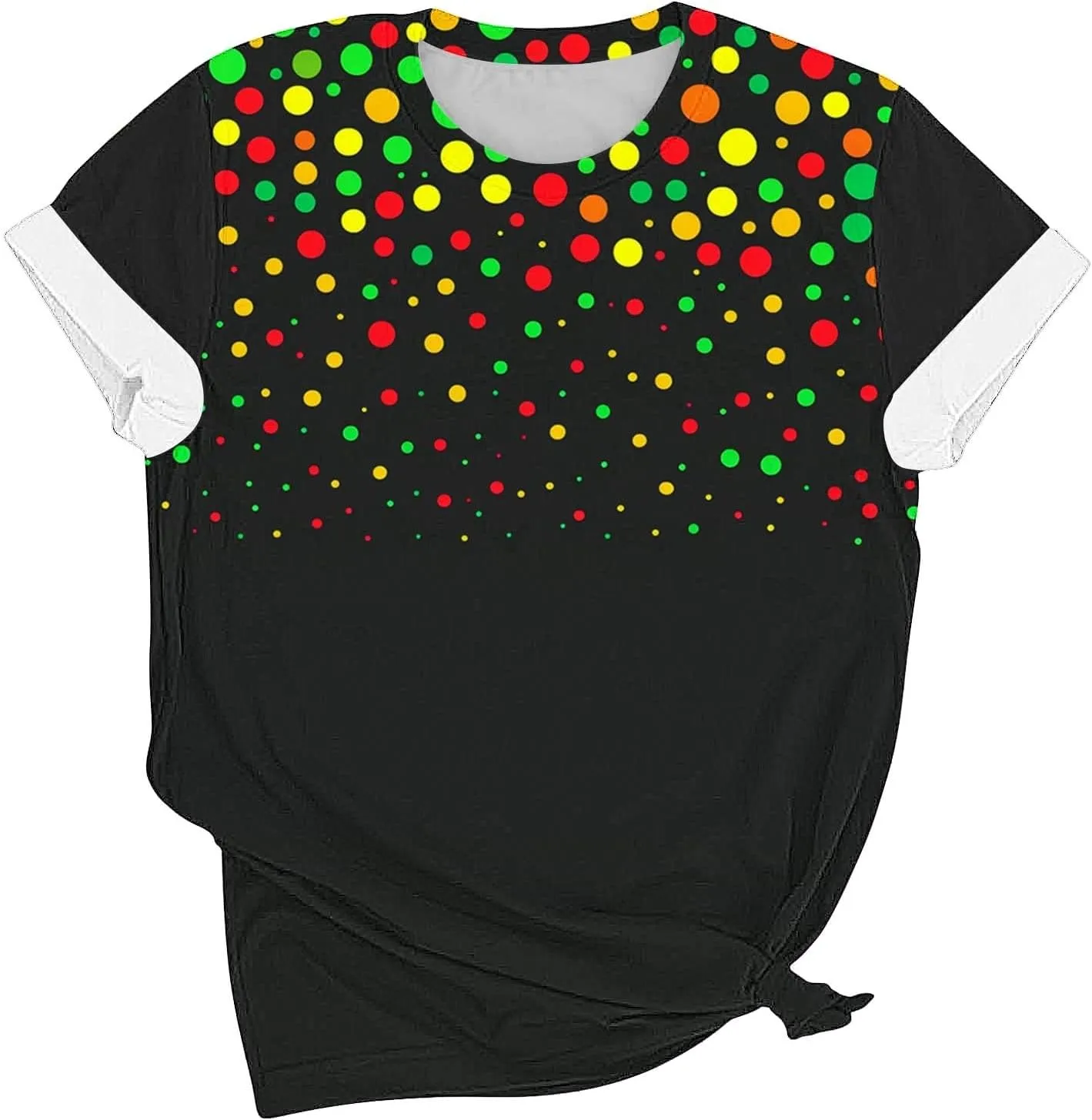 Black History Month Shirts for Women Summer Casual Short Sleeve Tunic Tops Plus Size Crew Neck Patriotic Blouses