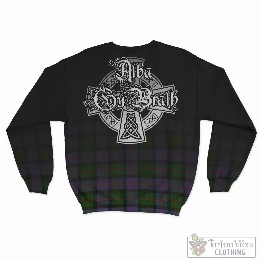 Blair Modern Tartan Sweatshirt Featuring Alba Gu Brath Family Crest Celtic Inspired