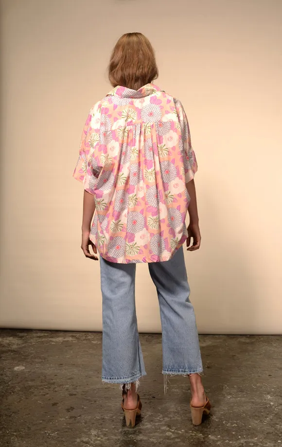 Blouse imprimée florale rose Shakti