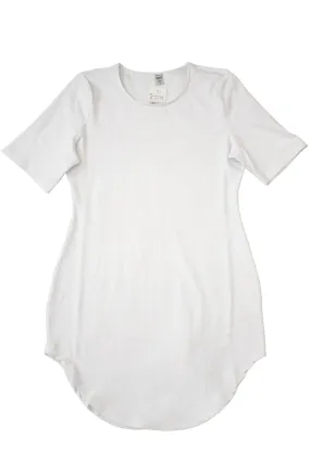 Bright White Super Stretchy Cotton Tunic