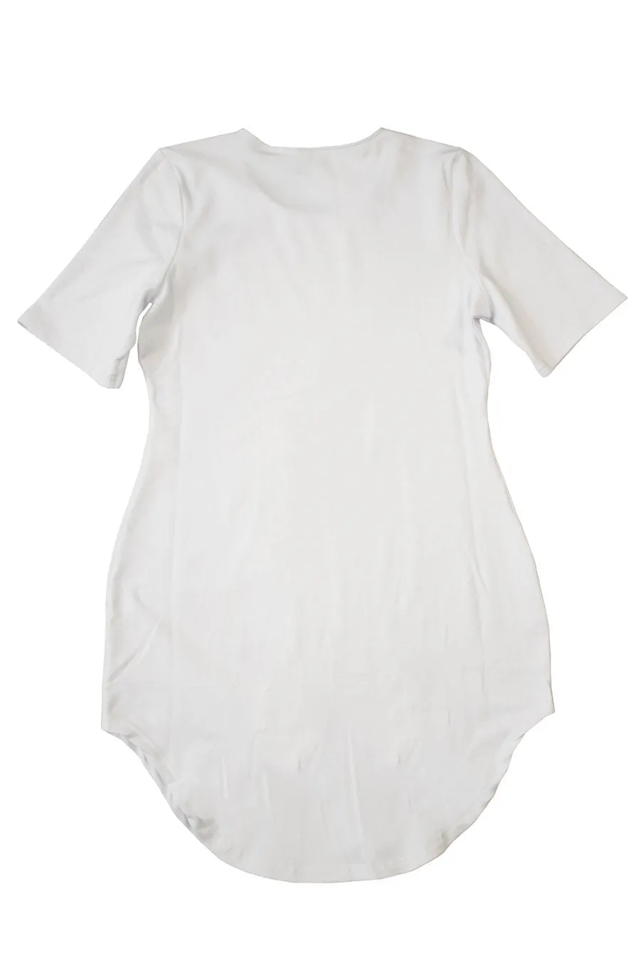 Bright White Super Stretchy Cotton Tunic