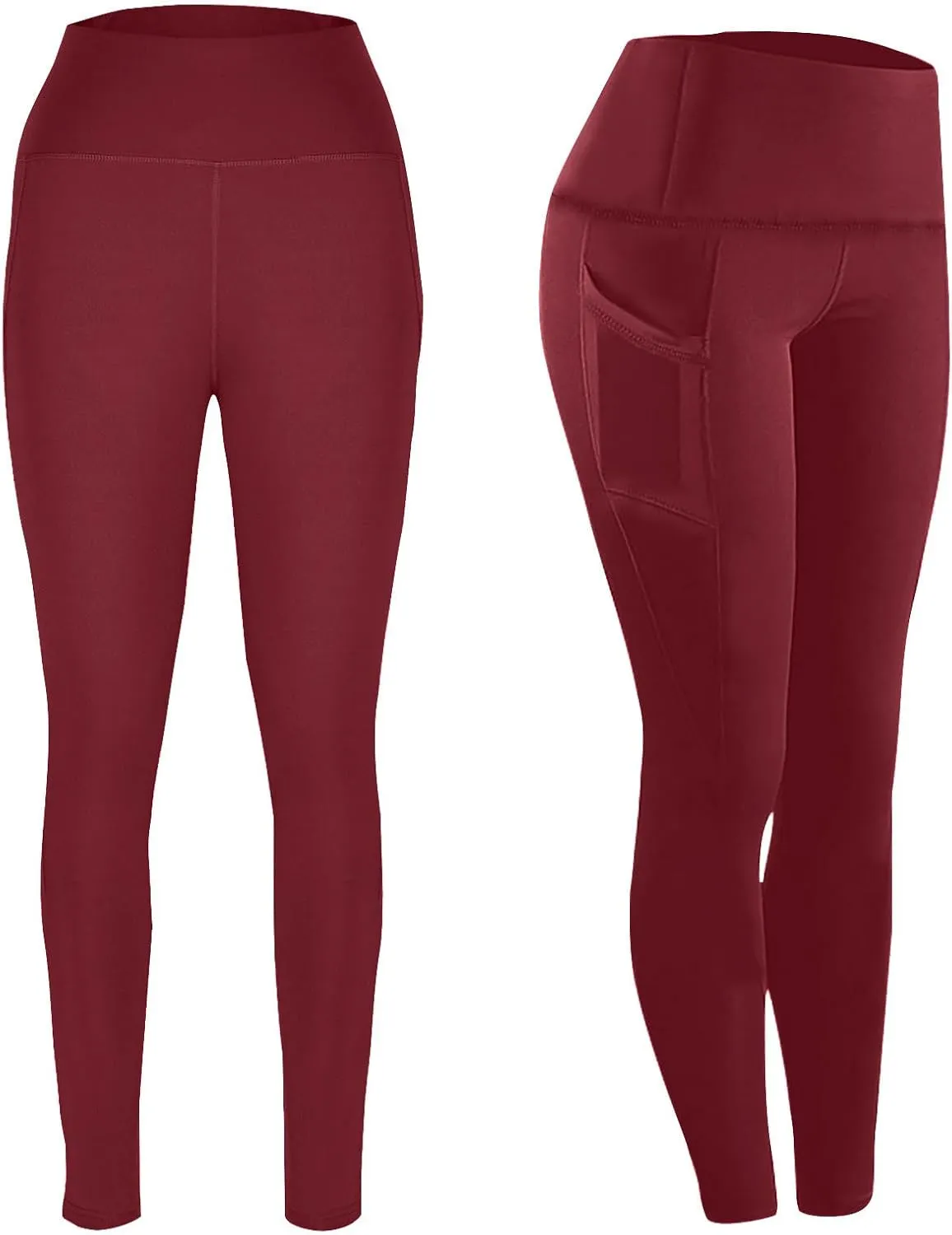 Butt Lifting Leggings for Women Tummy Control High Waist Leggings Workout Yoga Pants with Pockets Stretchy Trousers