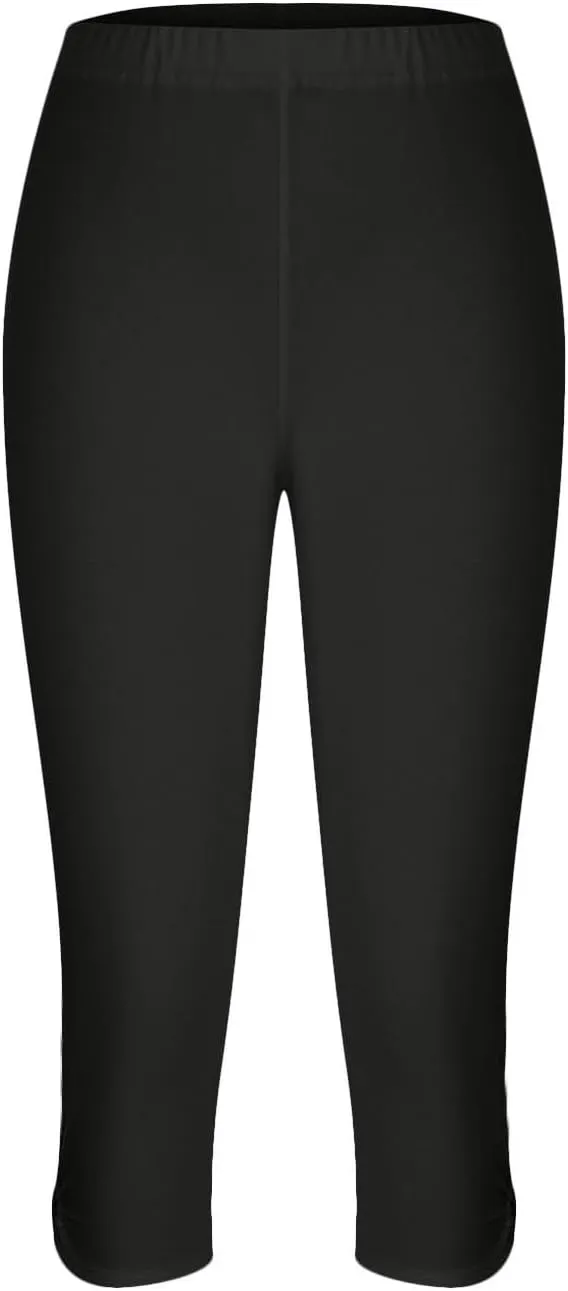 Capri Leggings for Women Dressy Cropped High Waist Yoga Pants Comfy Stretchy Leggings Workout Compression Shorts