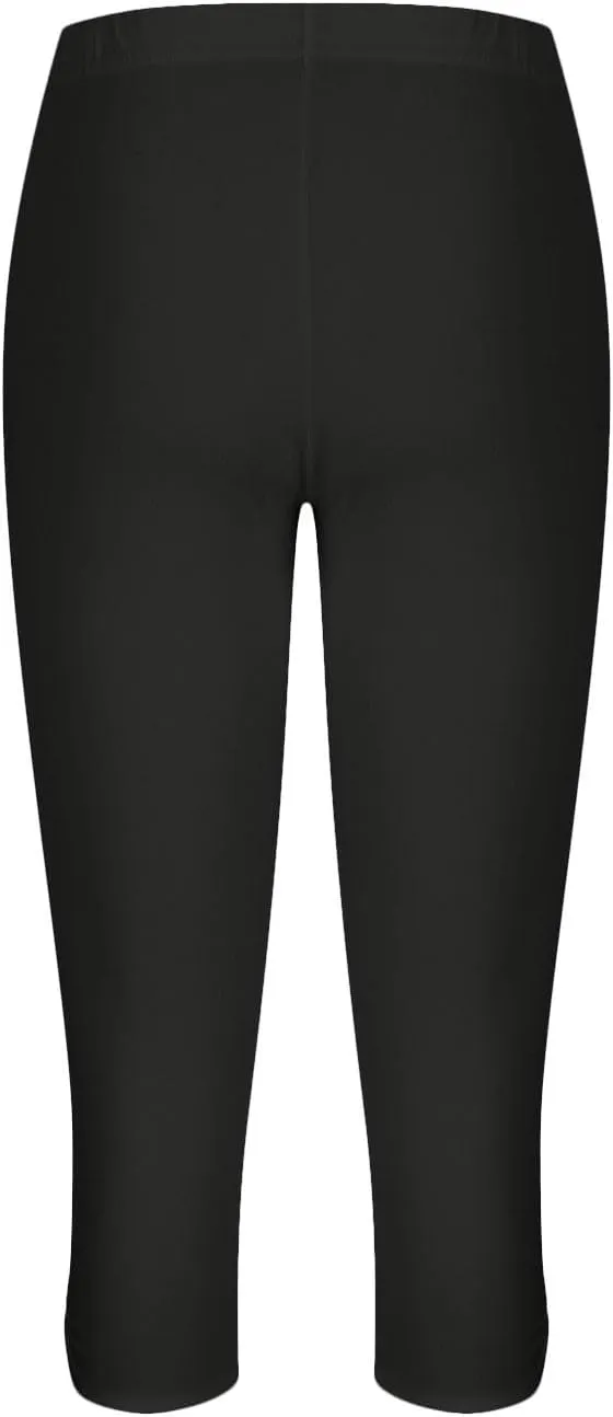 Capri Leggings for Women Dressy Cropped High Waist Yoga Pants Comfy Stretchy Leggings Workout Compression Shorts