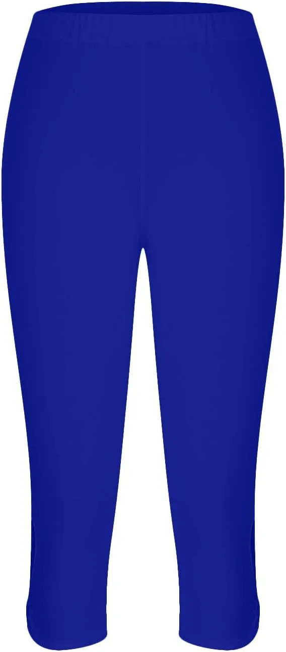 Capris Leggings for Women High Waist Cropped Pants Stretchy Workout Running Athletic Leggings with Pockets