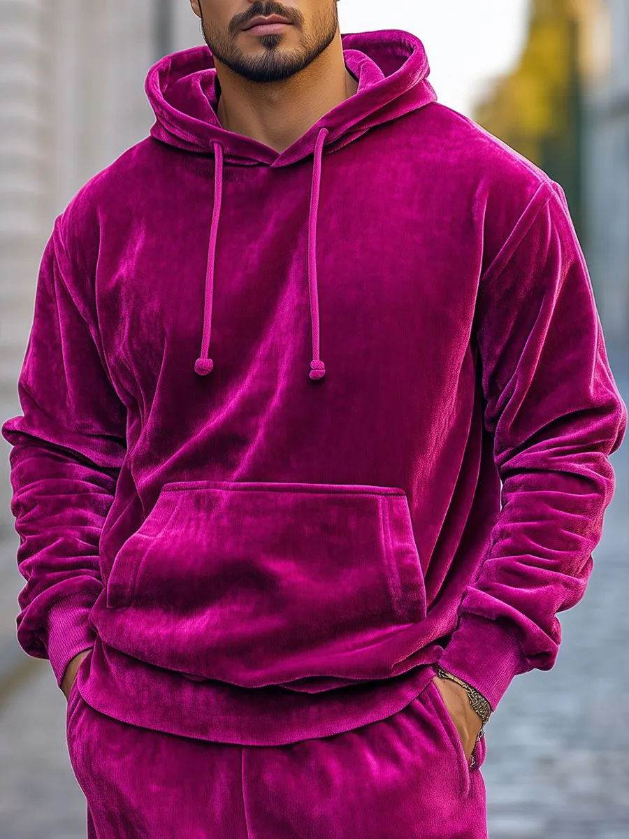 Casual Loose Velvet Long Sleeve Hoodie