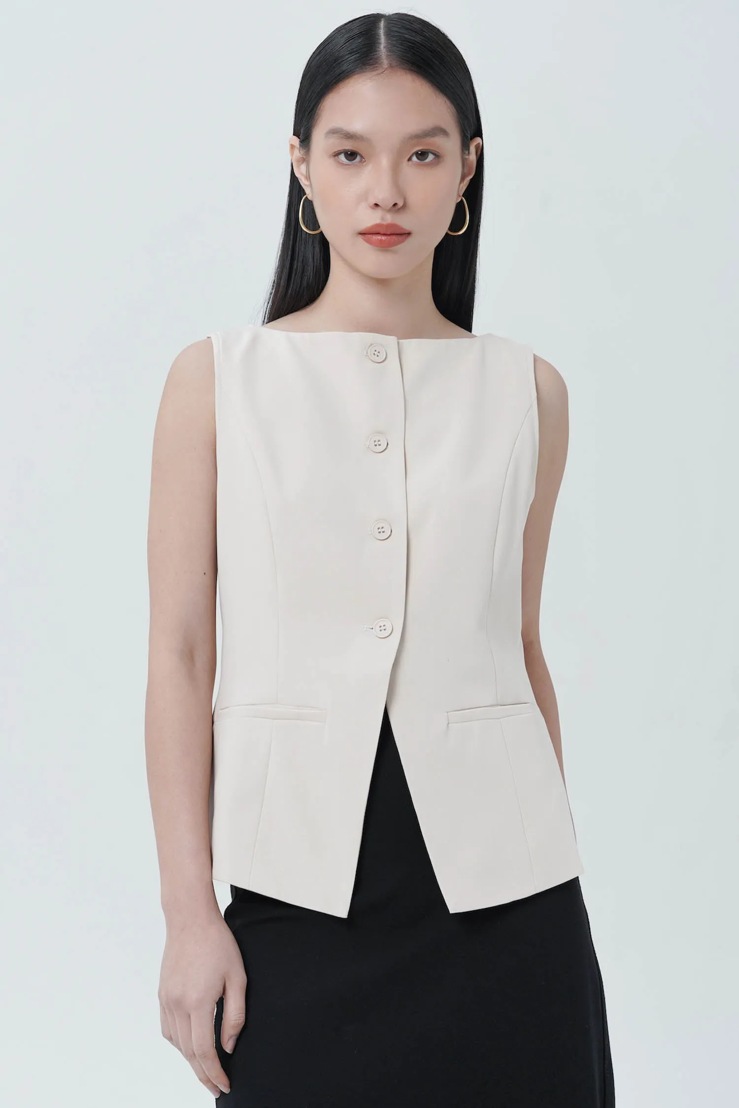 Darim Vest In Oat