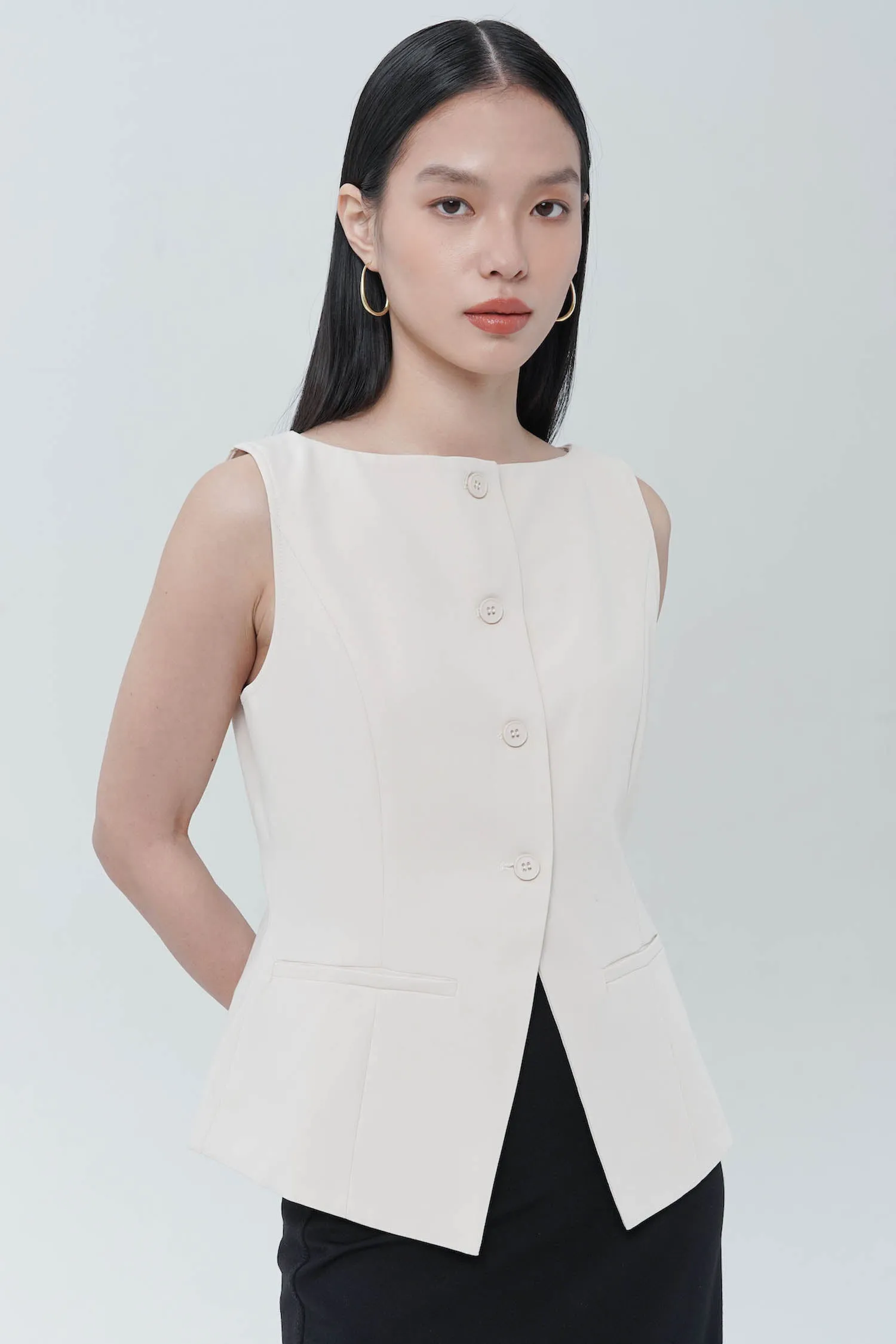 Darim Vest In Oat