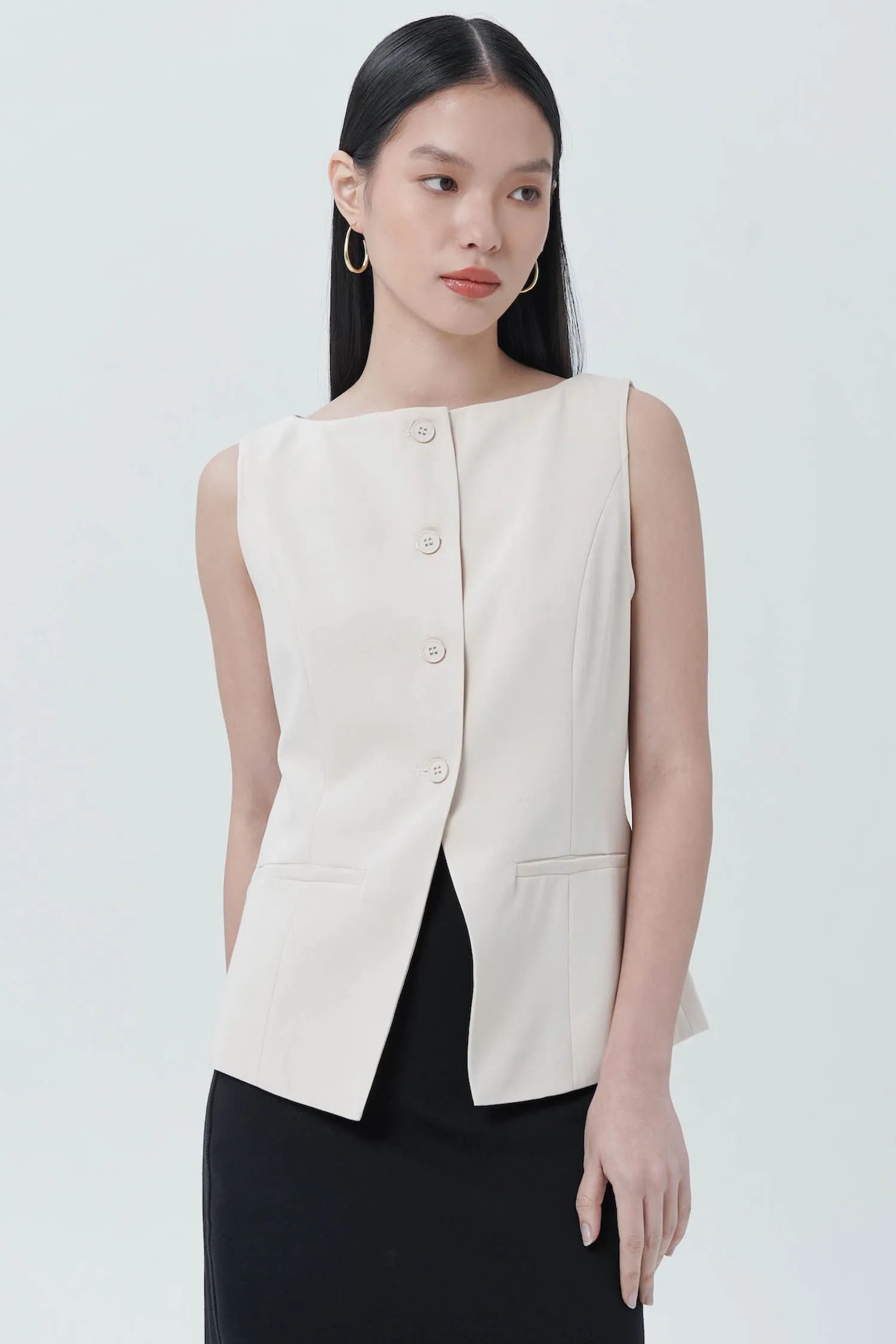 Darim Vest In Oat