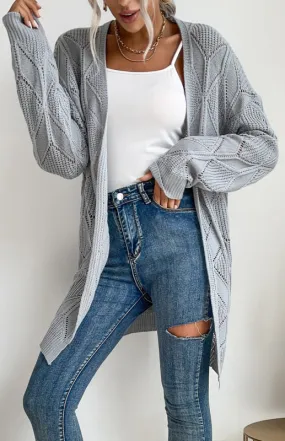 Delilah Ladies Fashion Thin Twist Sweater Cardigan