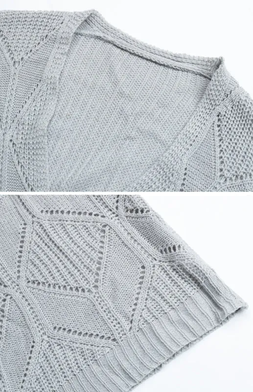 Delilah Ladies Fashion Thin Twist Sweater Cardigan