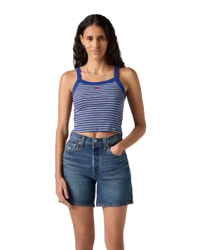 Essential Sporty Rib Vest in Ooo La La Stripe