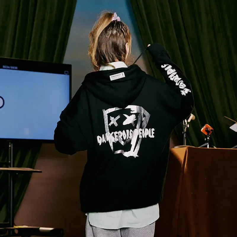 Fashion Brand DSP Paper Bag Couple Loose Hoodie