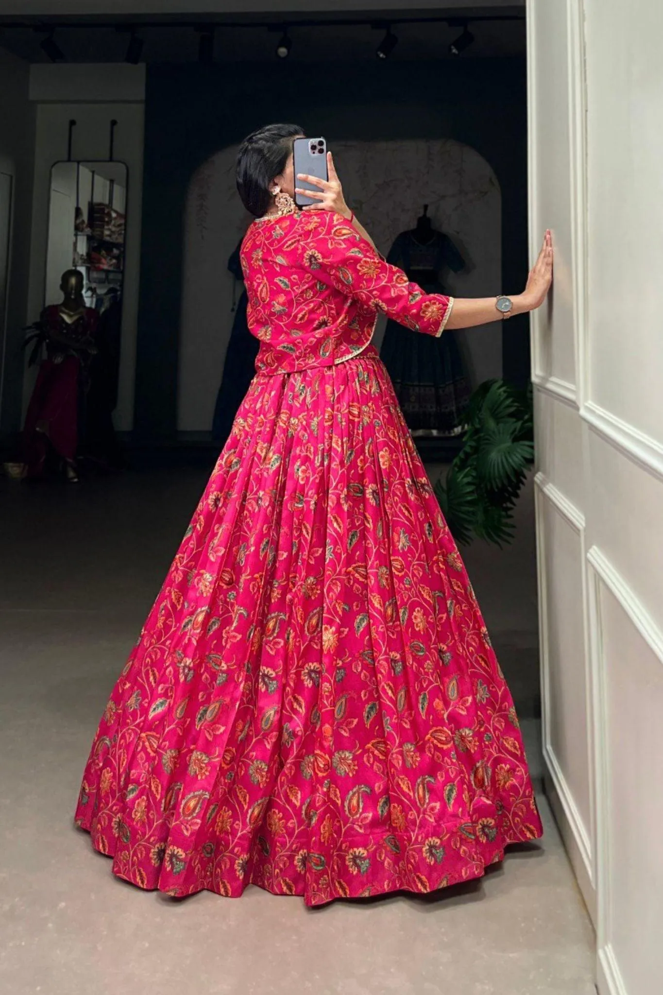 Floral Printed Pink Elegance Wedding Suit