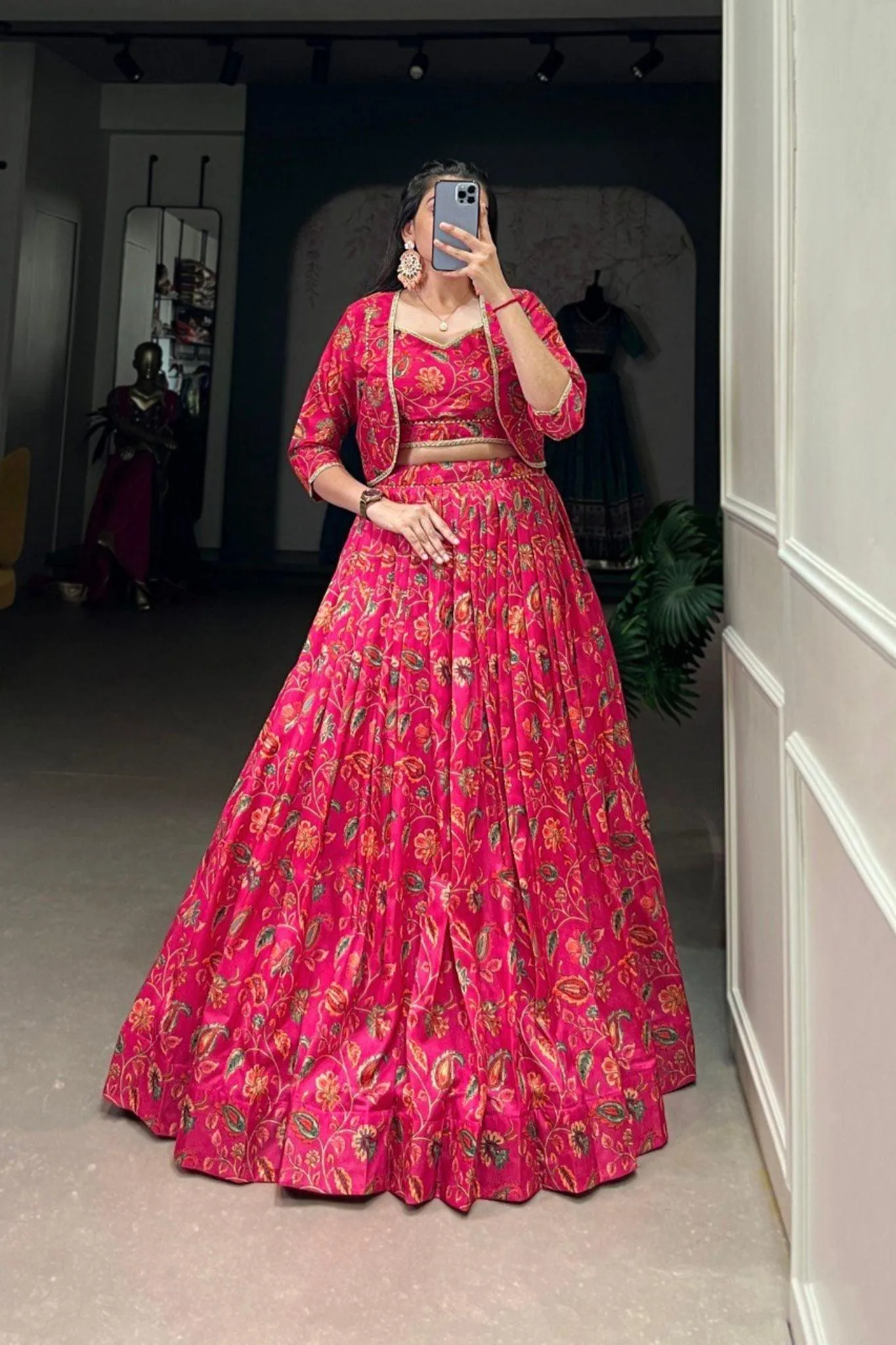 Floral Printed Pink Elegance Wedding Suit