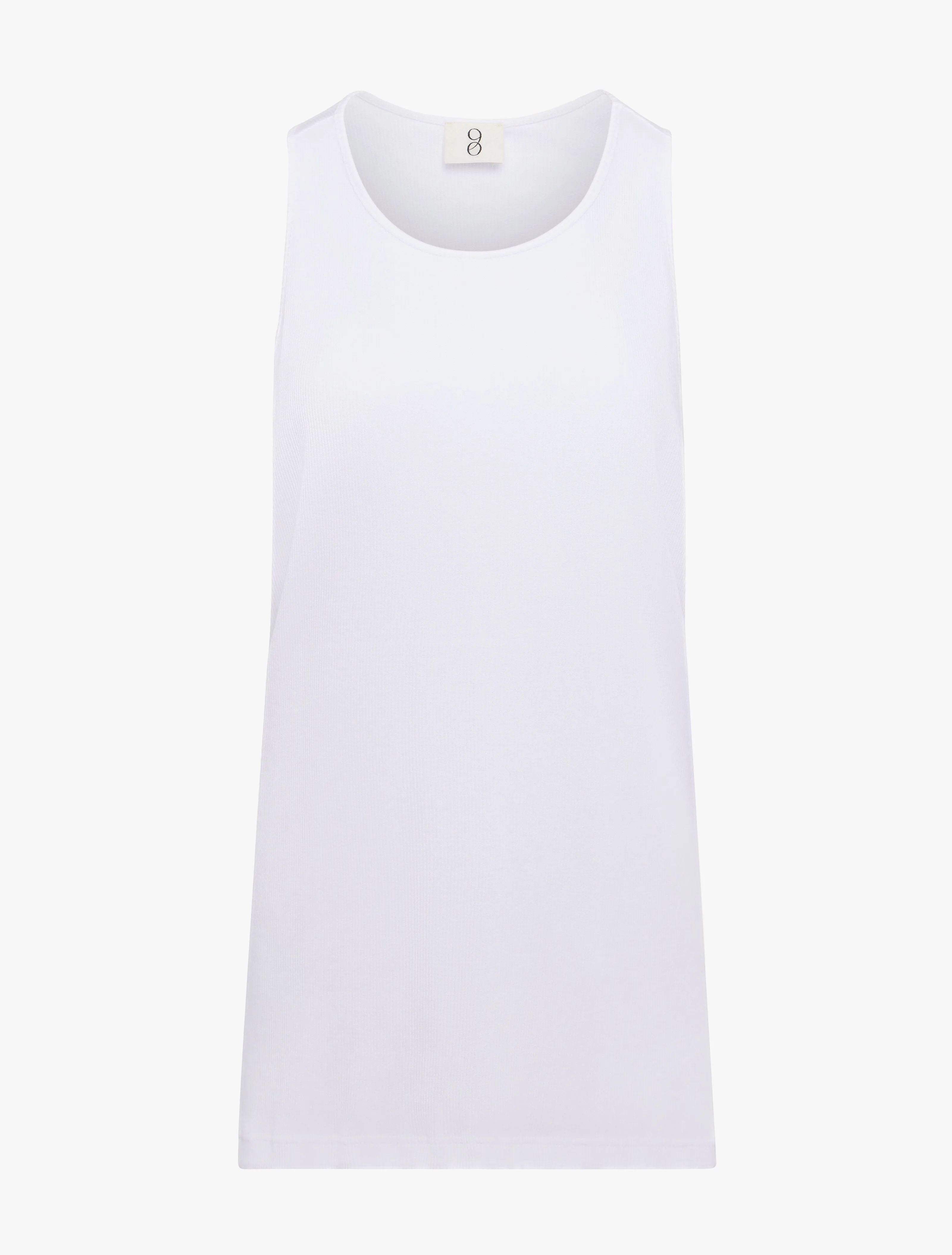 Gato Open Back Tank in White