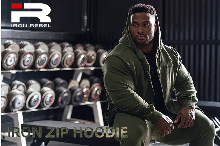 GYM BUDDY ACTIVEWEAR IRON ZIP HOODIE