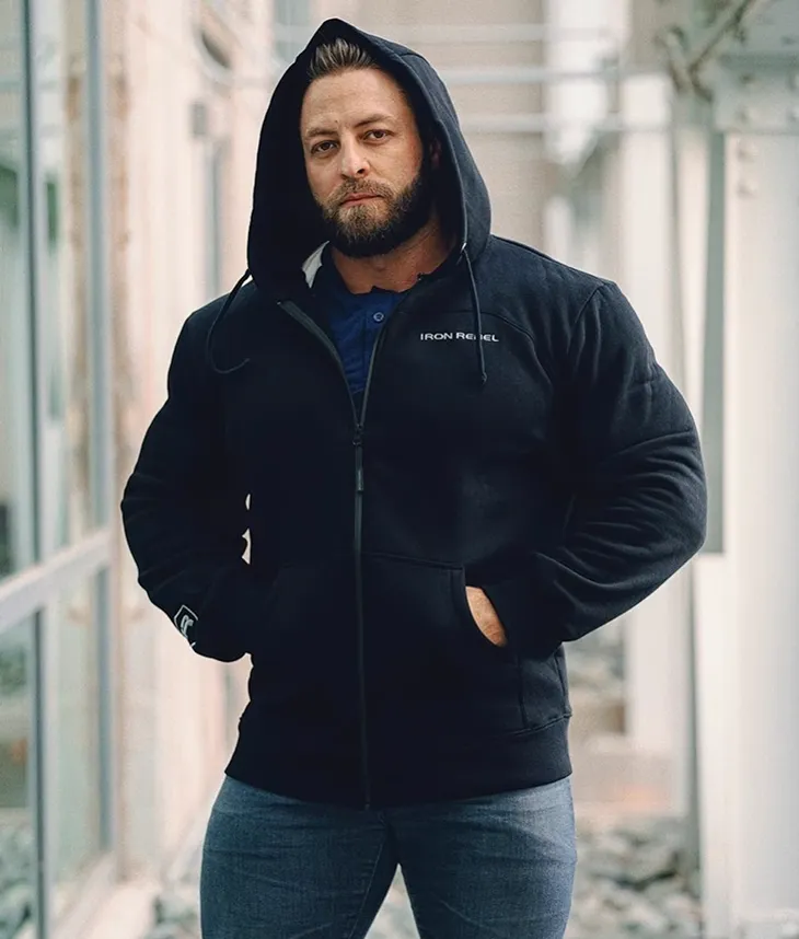 GYM BUDDY ACTIVEWEAR IRON ZIP HOODIE