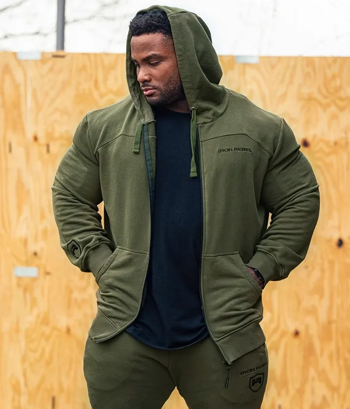 GYM BUDDY ACTIVEWEAR IRON ZIP HOODIE