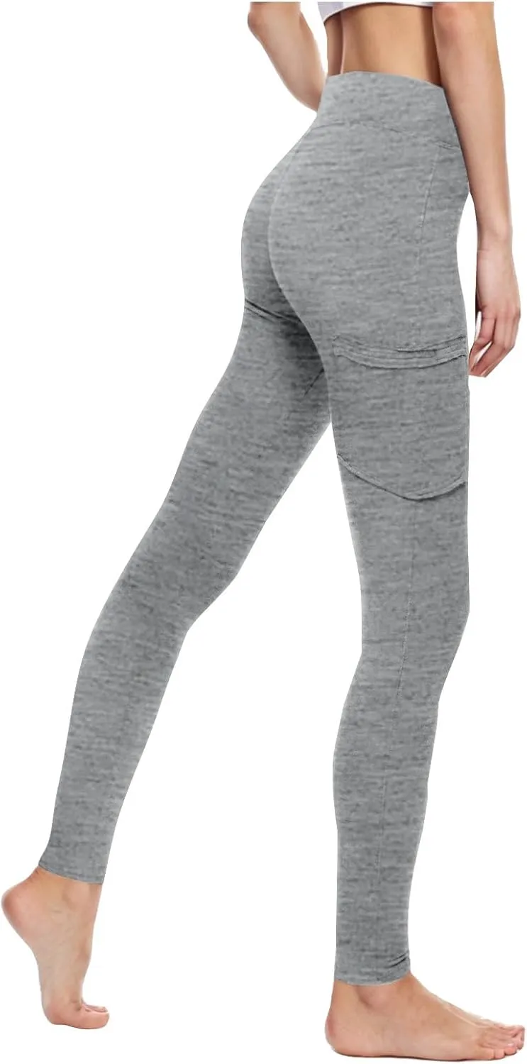 Leggings for Women Tummy Control Workout Tight Pants with Pockets Sport Active High Waist Stretchy Leggings