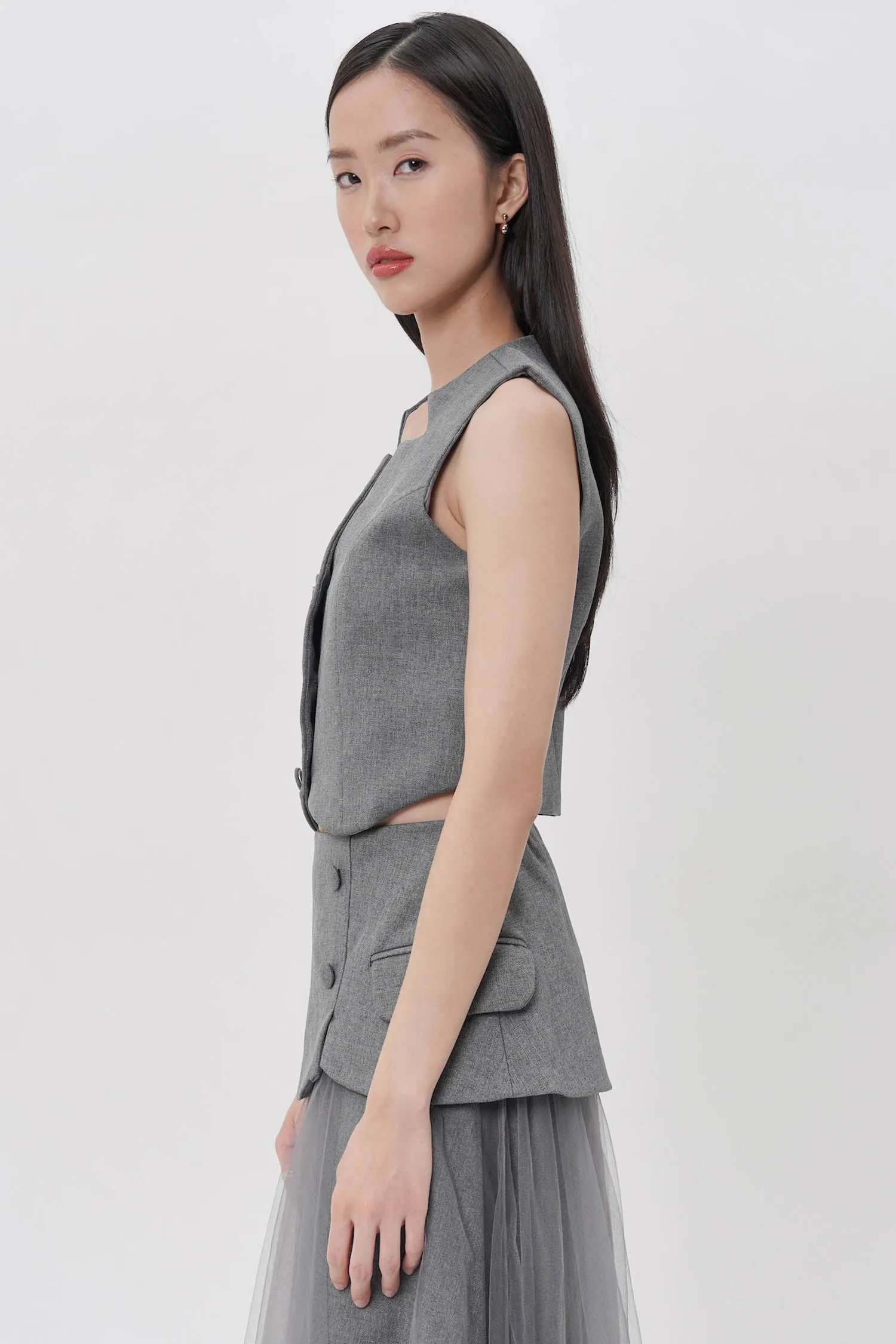 Liftia Vest In Dark Grey