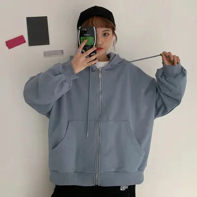 Loose Fleece Hoodie Top