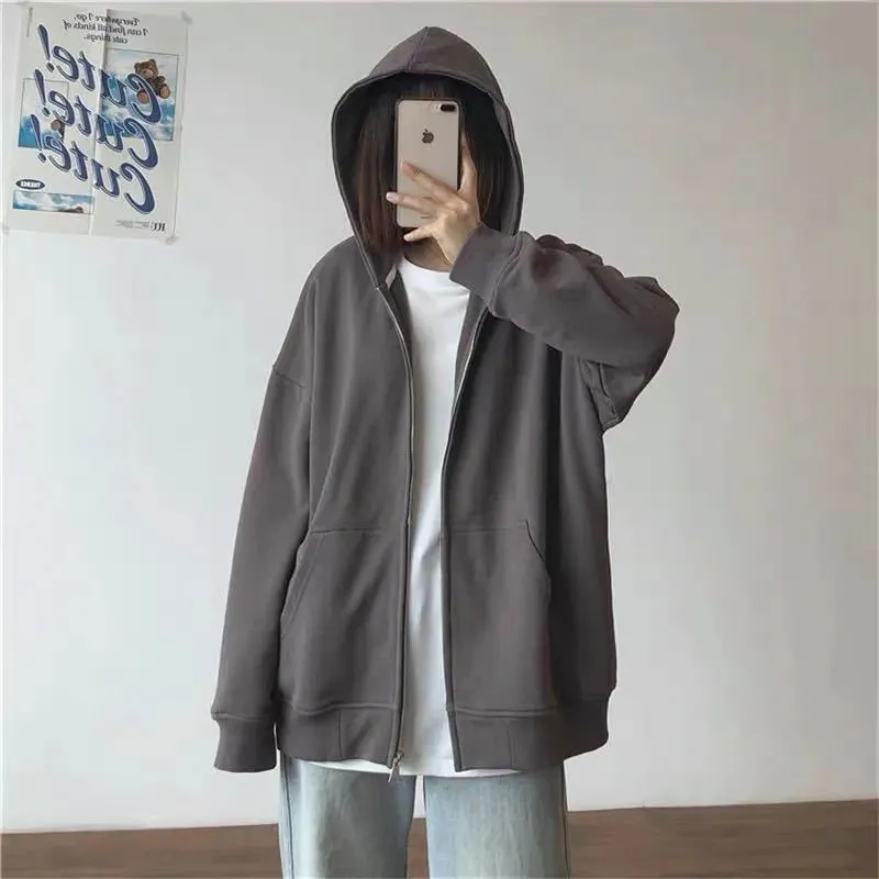 Loose Fleece Hoodie Top