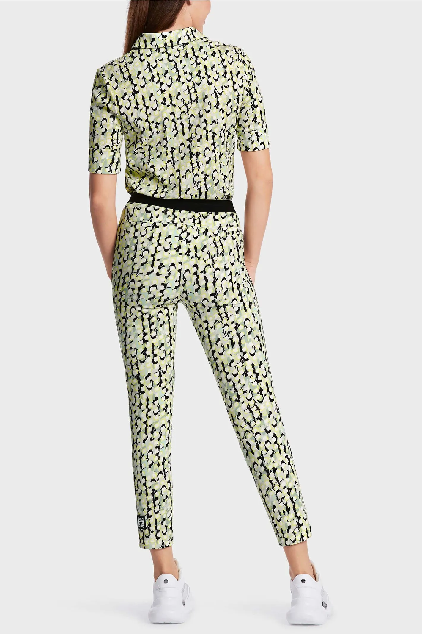 Marc Cain Sports WS 81.27 J19 509 Soft Sage Sofia Pull-On Print Trousers