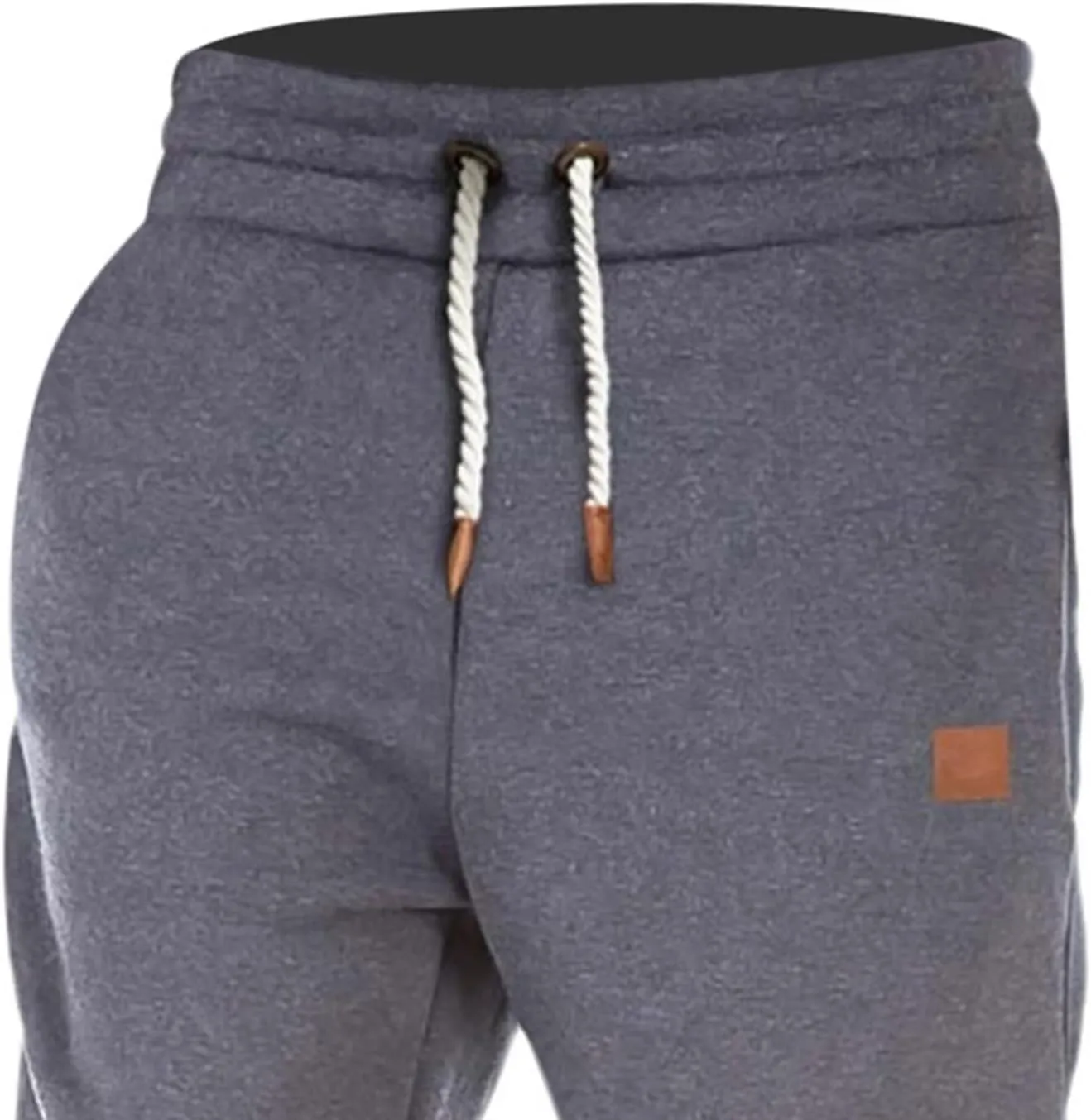 Mens Corduroy Cargo Pants, Baggy Casual Sweatpants, Athletic Drawstring Elastic Waist Relaxed Fit Pants with Pockets
