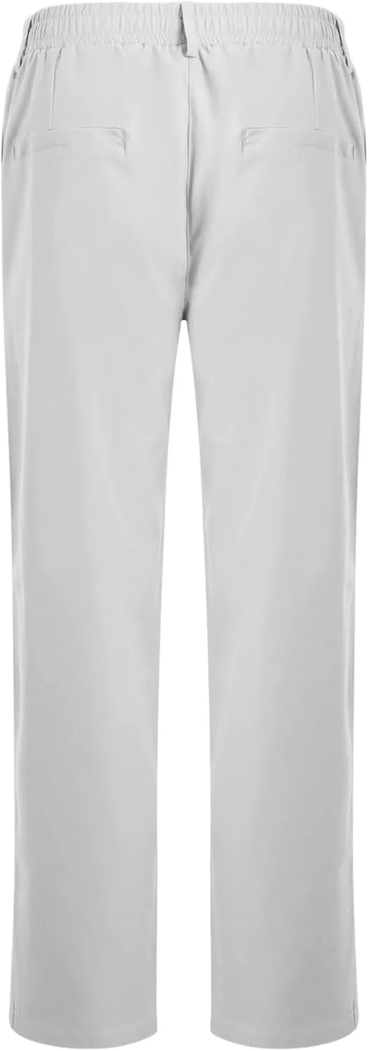 Mens Golf Jogger Pants Stretch Straight Leg Botton Dress Pants Casual Relaxed Fit Business Work Pants Pockets