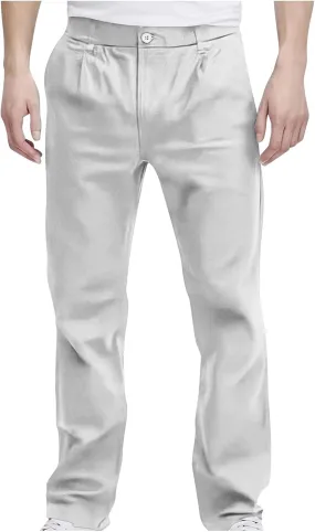 Mens Golf Jogger Pants Stretch Straight Leg Botton Dress Pants Casual Relaxed Fit Business Work Pants Pockets