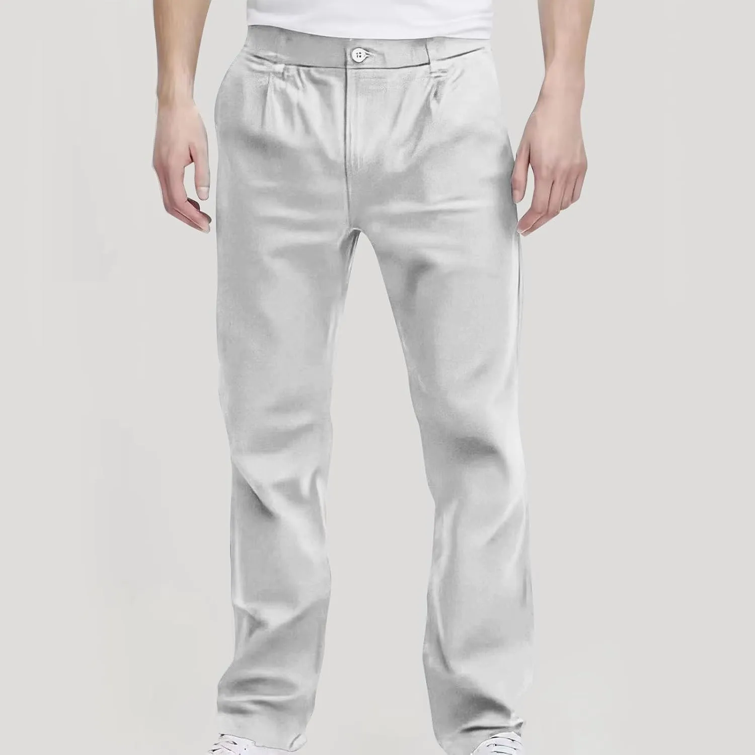Mens Golf Jogger Pants Stretch Straight Leg Botton Dress Pants Casual Relaxed Fit Business Work Pants Pockets