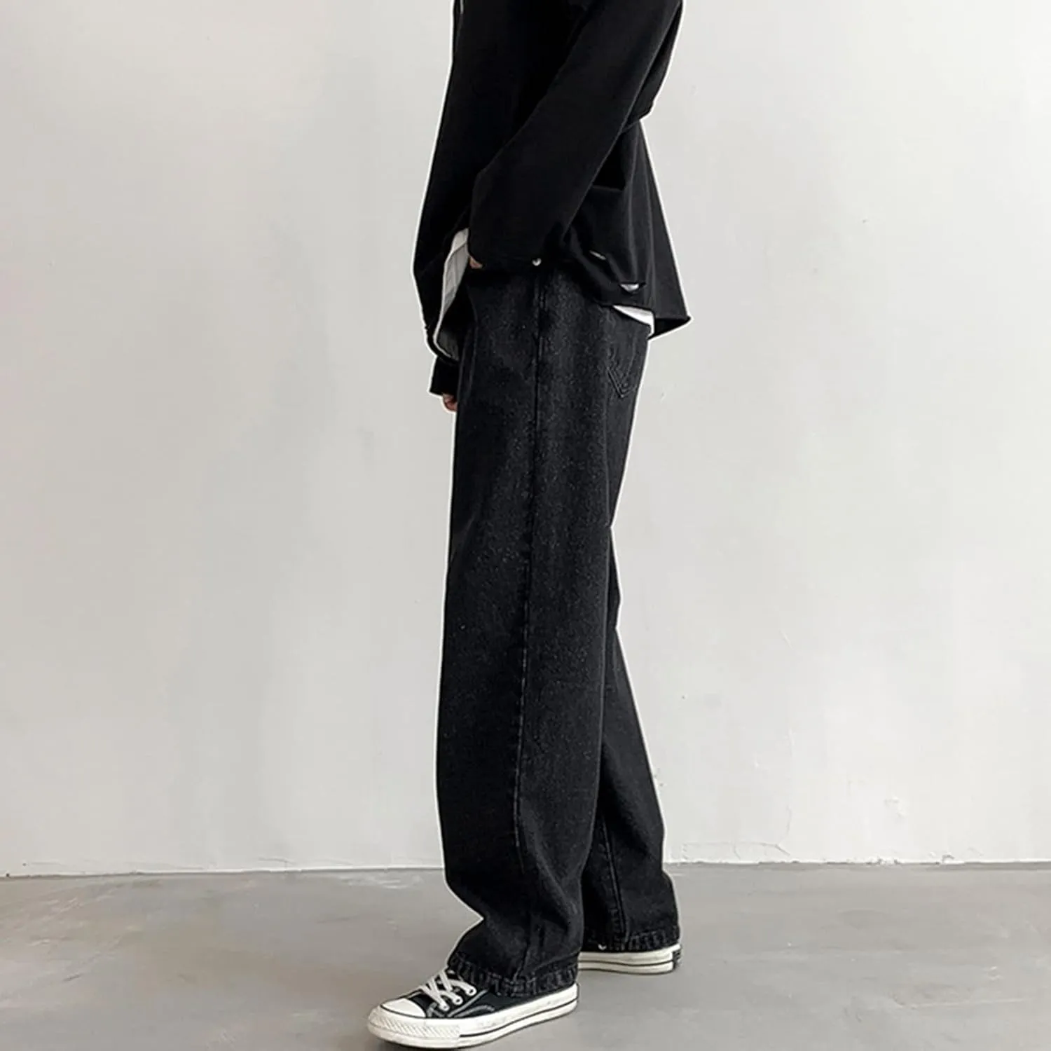 Men's Loose Fit Straight Leg Jeans Relaxed Fit Lightweight Denim Jeans Classic Regular Fit 5 Pockets Jean Pants