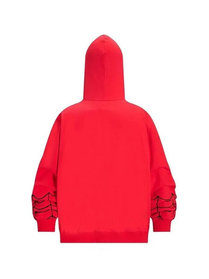 Men's Spider Man Styling Print Oversized Hoodie