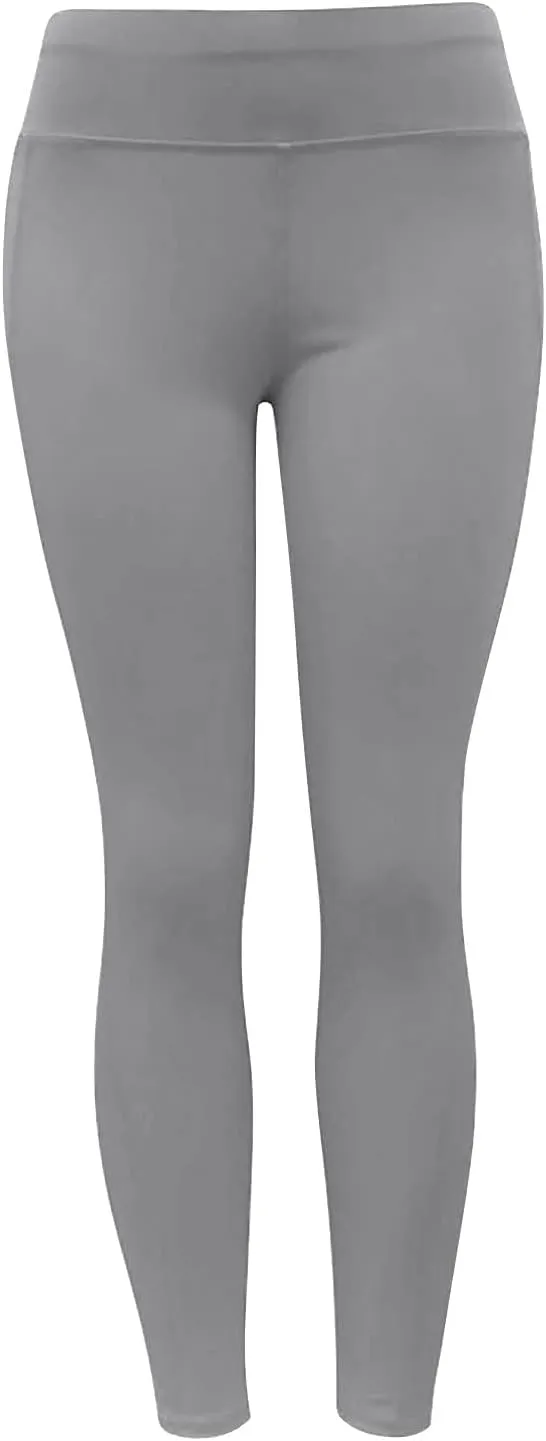 Mmoneyake Women's High Waist Yoga Leggings with Pockets Tummy Control Workout Running Pants Compression Buttery Soft Leggings