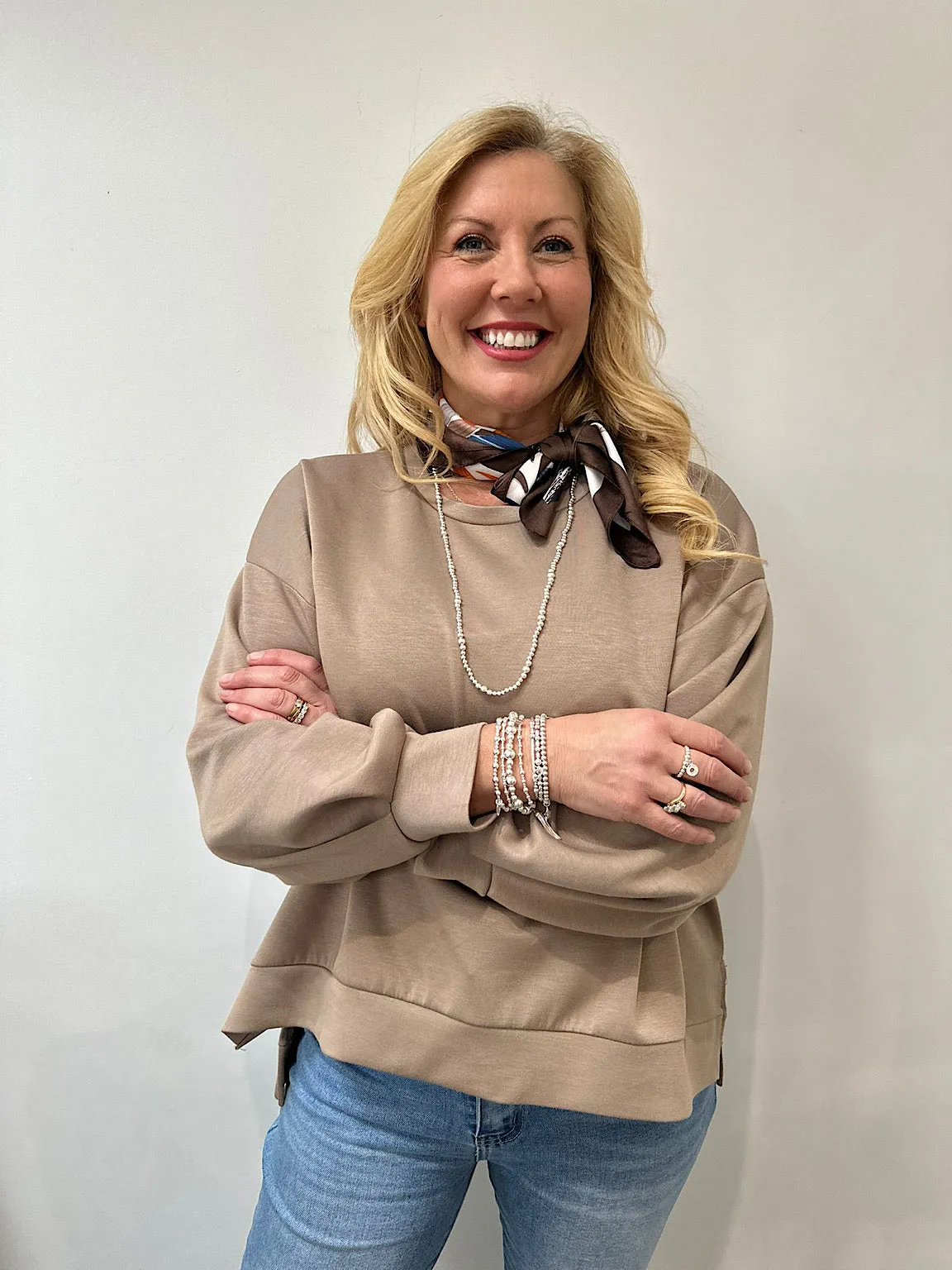 Mocha Soft Comfort Sweatshirt Esme