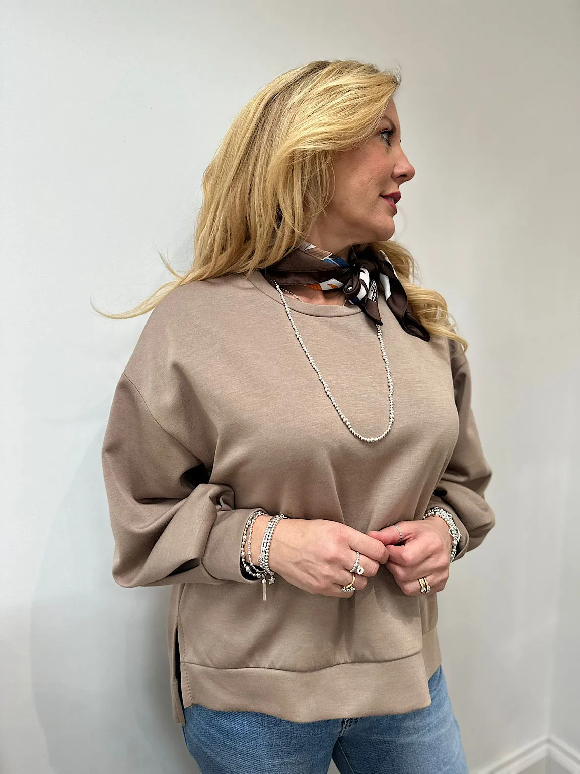 Mocha Soft Comfort Sweatshirt Esme