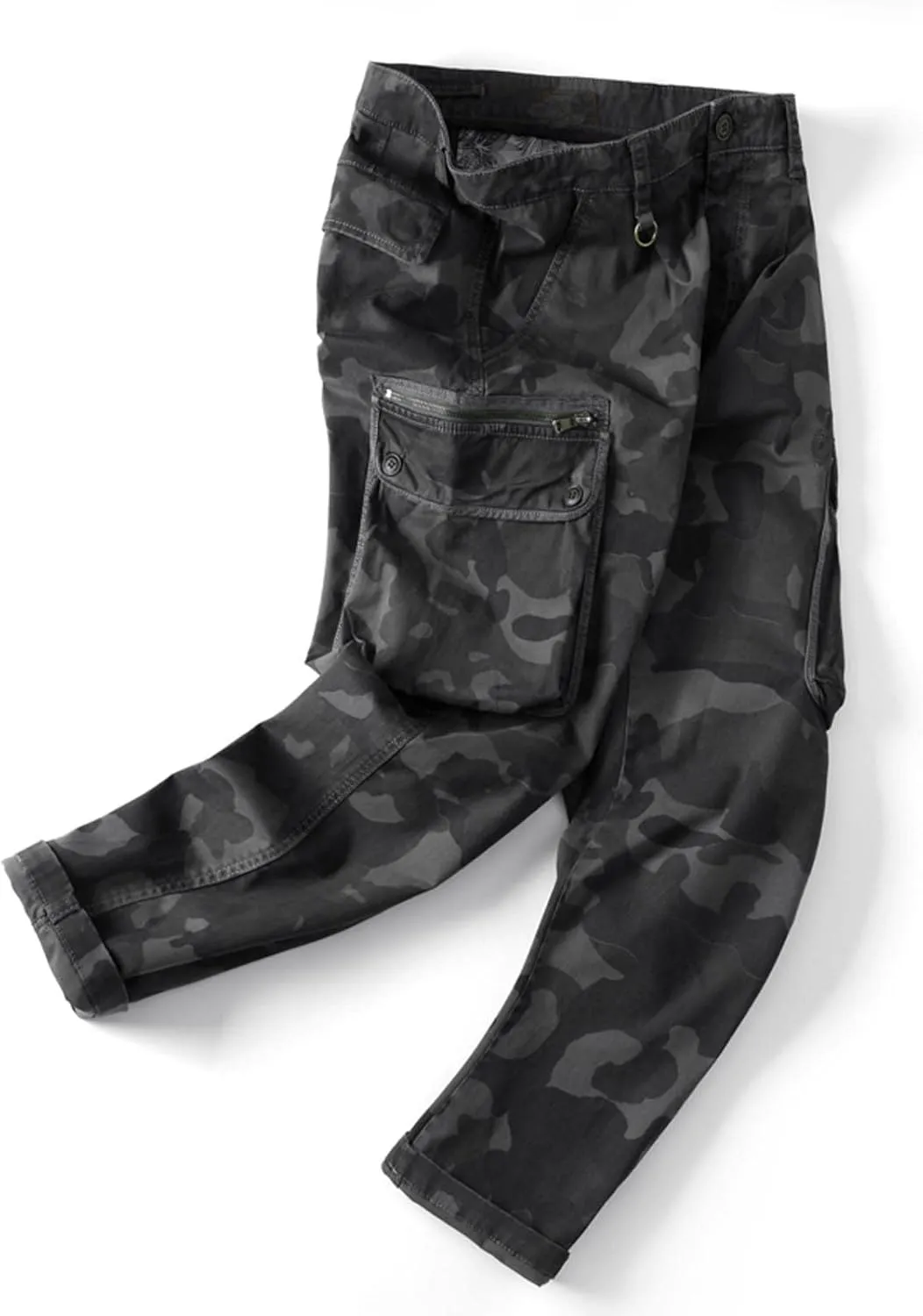 Muscularfit Mens Pants Casual Relaxed Fit Camouflage Cargo Pants Multi Pockets Camo Jogger Athletic Pants Straight Sweatpants