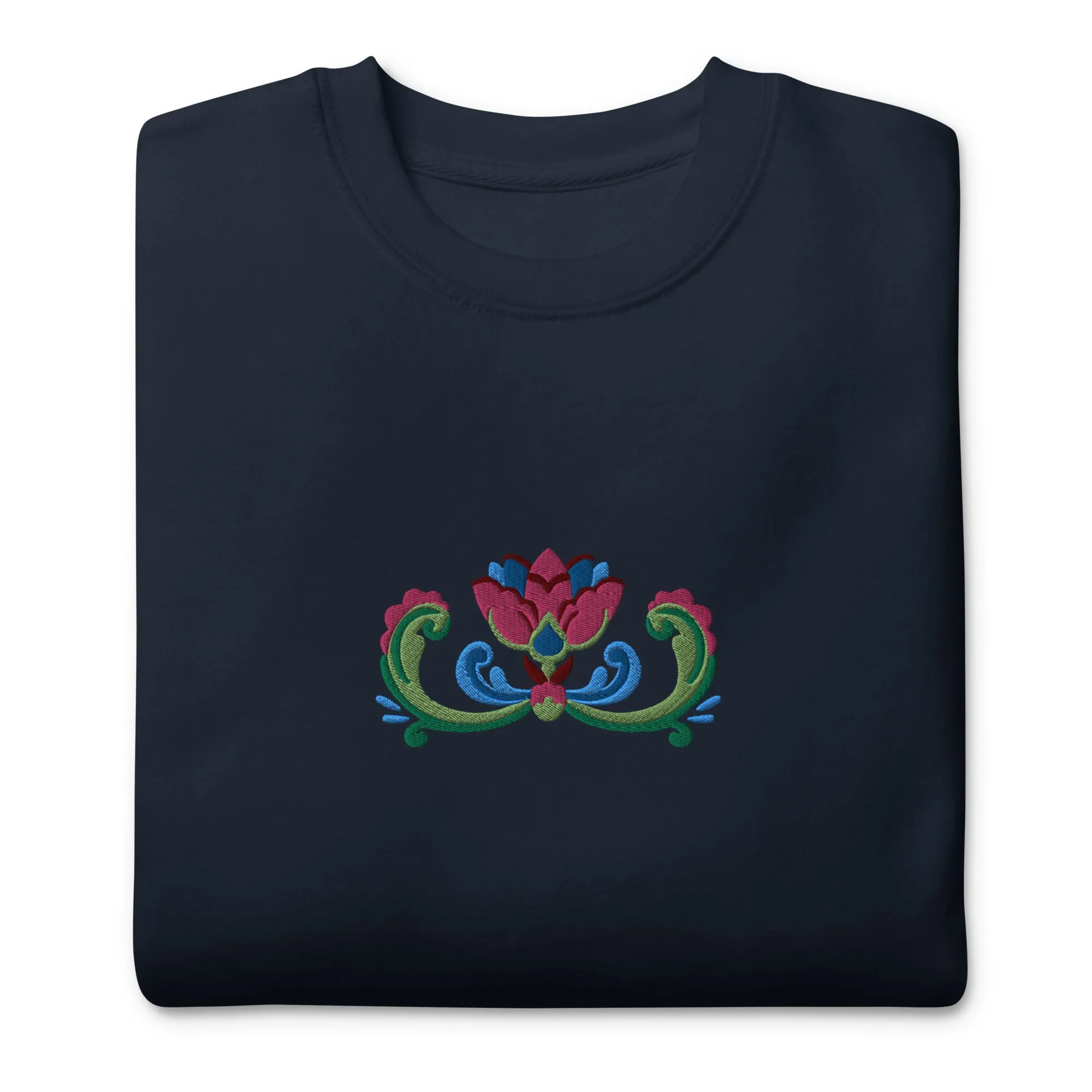Norwegian Rosemaling Embroidered Sweatshirt