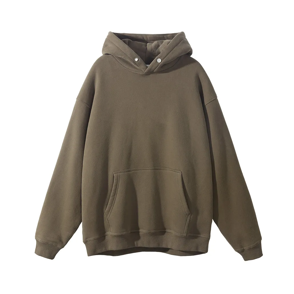 Padded Loose Button Hoodie Couples Jacket Men