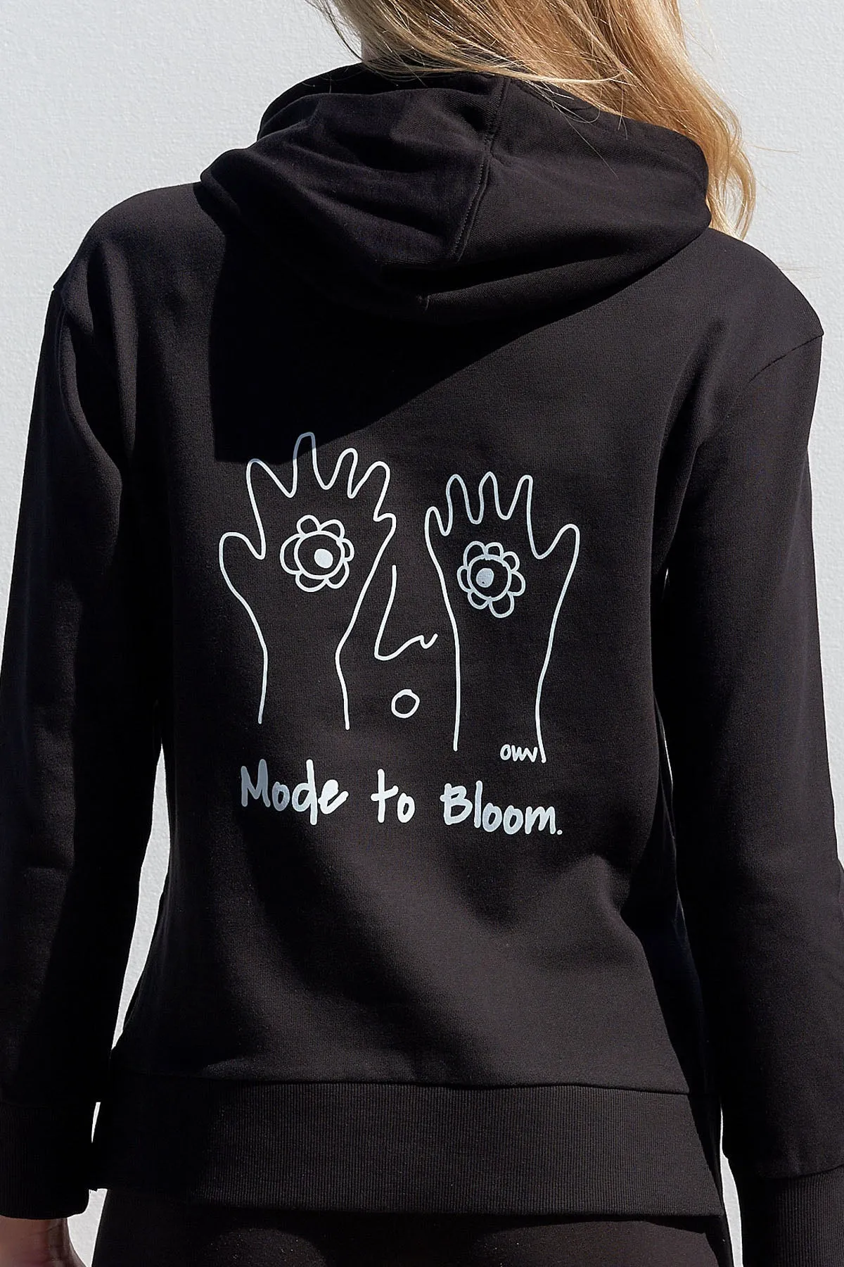 Printed Hoodie Black
