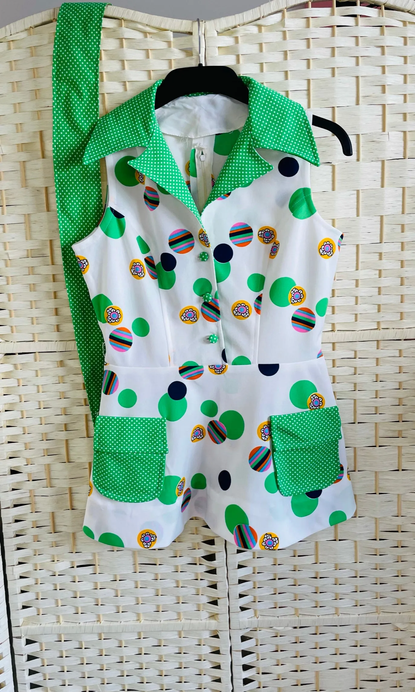 RENT Vintage 1970's Floral Top and Belt