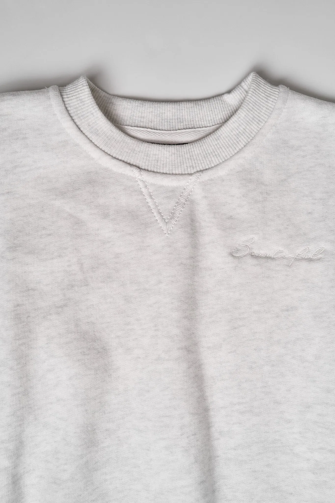 Ruffle Crewneck - Grey