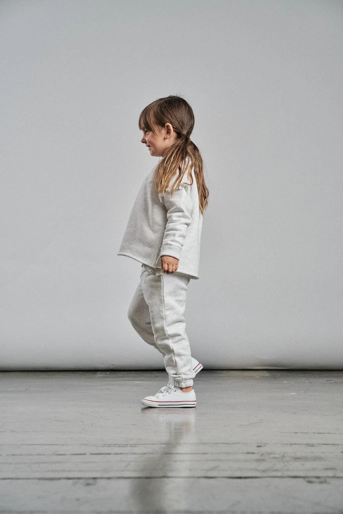 Ruffle Crewneck - Grey
